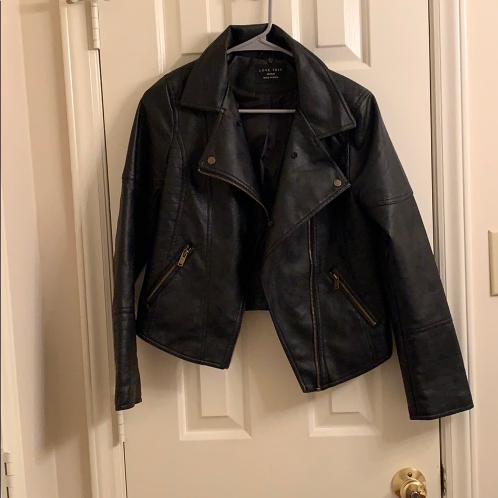 Faux leather jacket